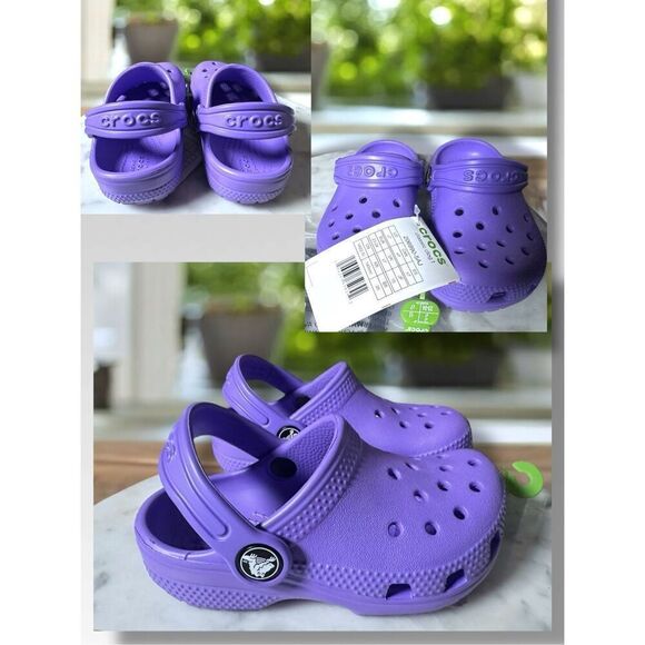 NEW 🆕🔥 CROCS Toddler Kids' Clogs Slip-on Water Shoes Size 7 - Picture 1 of 8